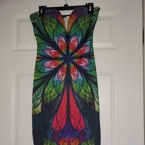 Strapless fitted dress